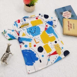 Premium Baby Boys Printed Casual Shirt – Colorful Abstract Design