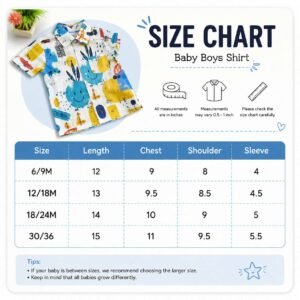 Premium Baby Boys Printed Casual Shirt & Black Cargo Pants Combo