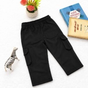 Premium Kids Black Cargo Pants
